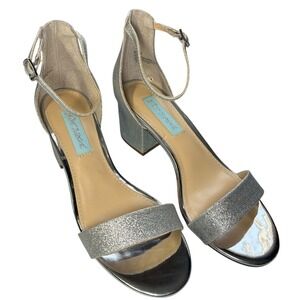Betsey Johnson Women's Miri Evening Sandals Sandal‎ Silver Sparkle